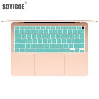 【Xiaohongs keyboard film 】 ฝาครอบแป้นพิมพ์แล็ปท็อปสำหรับ Macbook Air13 M1 2020ชิป A2337ฟิล์มป้องกันซิลิโคนอ่อนนุ่มแป้นพิมพ์สีปกเค้าโครงภาษาอังกฤษใหม่