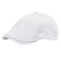 หมวกปีกแบน VOBOOM สำหรับผู้ชายคลาสสิกหมวก Newsboy หมวกกอล์ฟผ้าทอลายทแยงคลาสสิกคอตตอน Ivy หมวก Cabbies Headpiece หมวกเบเร่ต์ลำลองสีขาว