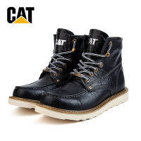 Caterpillar ผู้ชาย Cowhide รองเท้า Lace-Up หนัง Comfy ทนทาน Outsole ผู้ชาย Cowhide รองเท้าสไตล์ฝรั่งเศส Martin รองเท้าสบายๆทำงานรองเท้าสำนักงาน