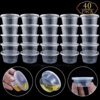 40Pcs Slime Storage Containers 4Oz Big Size Clear Plastic Foam Ball Storage Jars Reusable Leakproof Plastic Pots Tubs With Lids