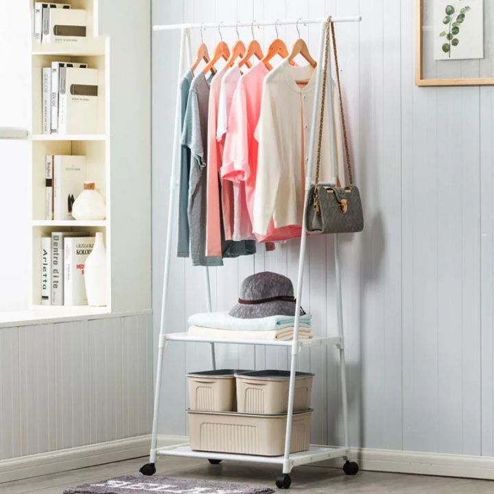 🌼READY STOCK🌼 Moveable Wardrobe Storage Rack/ Clothes Storage/ Bedroom ...