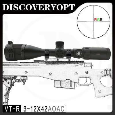 DISCOVERY VT-R 3-12X42AOAC (ของแท้ใหม่เอี่ยม,2023รุ่นใหม่) สายตาโลหะซูมซูมสายตา HD ป้องกันการกระแทกข้ามนก Finder AAA คุณภาพ Metal Sights HD Zoom Anti-shock Cross Bird Sight