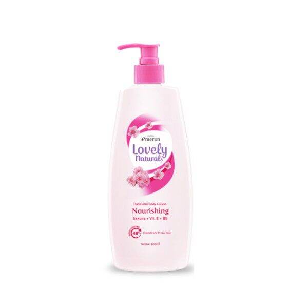 EMERON LOVELY NATURAL HAND BODY LOTION 400 ML LOTION TUBUH Lazada