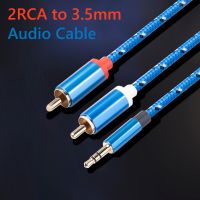 0.5/1/1 8/3/5ม. สายเคเบิล RCA ไฮไฟสเตอริโอ3.5มม. ถึง2RCA สาย AUX เสียงแจ็ค RCA 3.5 Y ตัวแยกสำหรับทีวีเครื่องขยายเสียงคอมพิวเตอร์สายลำโพง