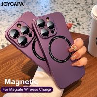 Haojia เคสโทรศัพท์} บางเฉียบสำหรับ Magsafe เคสแม่เหล็กชาร์จไร้สายสำหรับ iPhone 14 13 12 11 Pro Max Plus ฝาครอบพลาสติกแข็งกันกระแทกสีด้าน