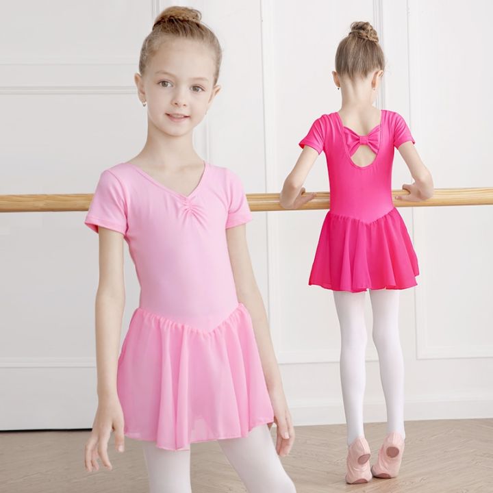 Children Ballet Dress Dance Leotards For Girls Transparent Chiffon ...