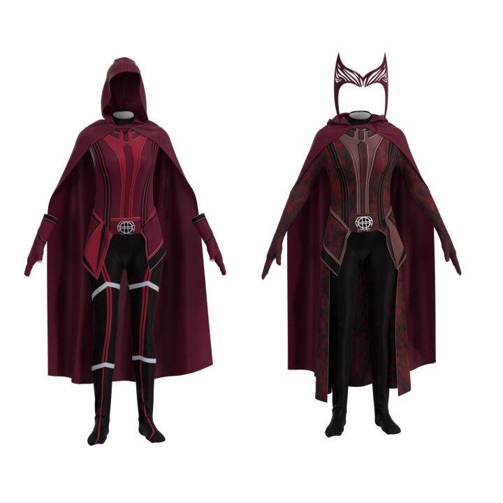 Marvel Tv Series Wanda Illusion Scarlet Witch Cos Clothes Wanda Scarlet