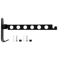 Foldable Coat Hooks, Wall Coat Rack Wall Hooks Folding Hooks for Balcony Bathroom Laundry Room (Black, 1 Piece)