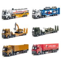 High quality 1:50 alloy transportation engineering vehicle model double-layer transportation vehicle engineering trailer toys