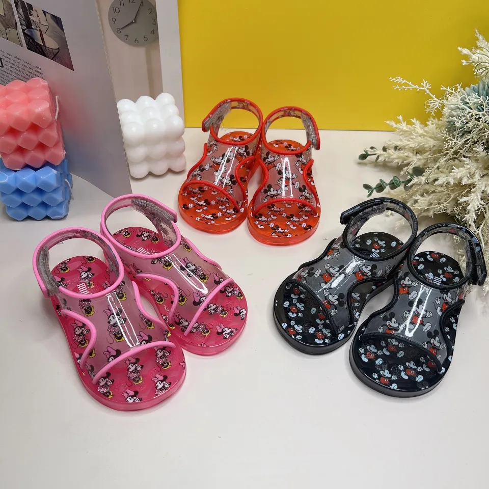 New Summer Melissa Children s Rainbow Color Velcro Sports Sandals