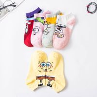 （A Beautiful） ถุงเท้าฤดูร้อนการ์ตูนผู้หญิงถุงเท้าผ้าฝ้ายและเกาหลี AnimationSocks พิมพ์ถุงเท้ากันลื่น