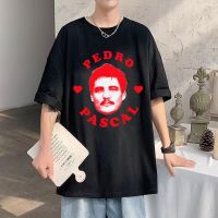 I Heart Pedro Pascal Graphic Tshirt I Love Pedro Pascal Movie Tv Actor Tees Summer Men Casual Harajuku Oversized T Shirt S-4XL-5XL-6XL