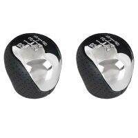 2X SPORT Perforated Leather Gear Knob Chrome 6-Speed for Hyundai Elantra I30 IX35 Tucson