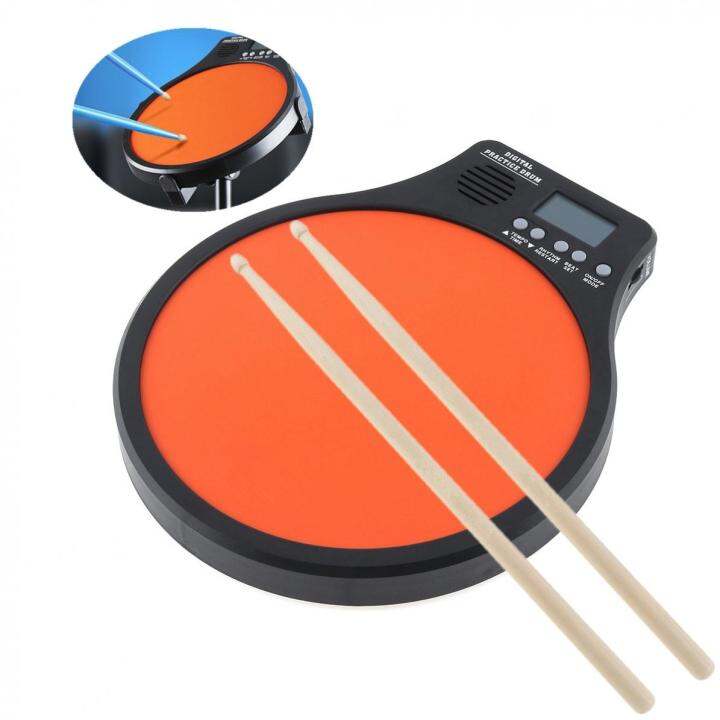 8 Inch Digital Electronic Dumb Drum Pad With Drumsticks Speed Detection