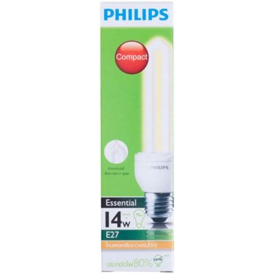 หลอดประหยัด PHILIPS E-SAVER 14 วัตต์ WARMWHITE [[ส่งเร็วส่งไว มีเก็บเงินปลายทาง]