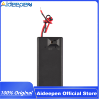 Aideepen 9V แบตเตอรี่กล่องเก็บของกล่องพลาสติกพร้อมสายเปิด/ปิด