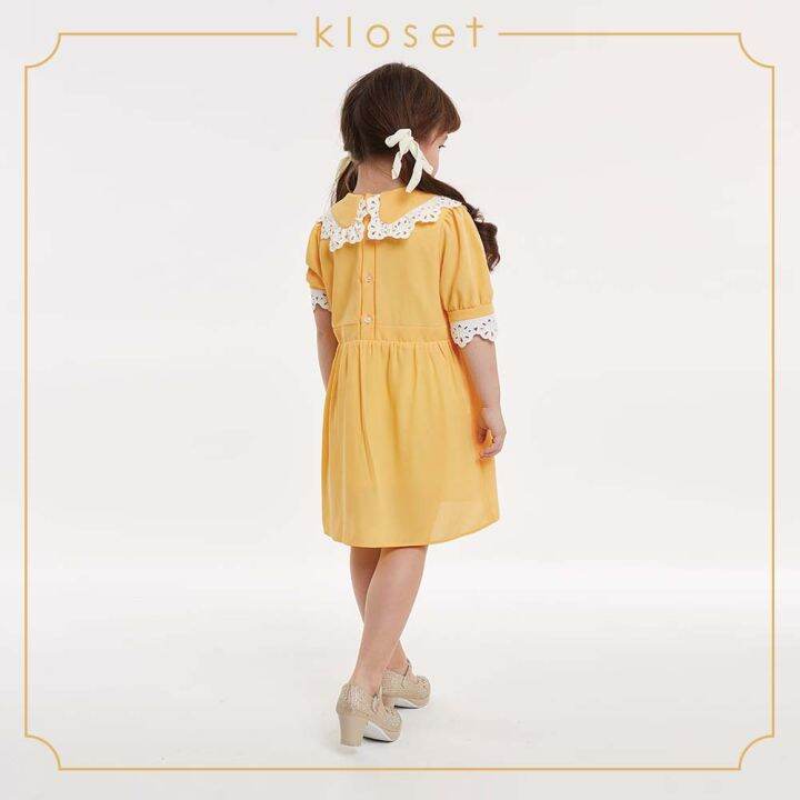 kloset-aw19-kd005-mini-dress-with-ruffle-ชุดเด็ก-ชุดเดรสเด็ก-ชุดเดรสแต่งดีเทลลูกไม้