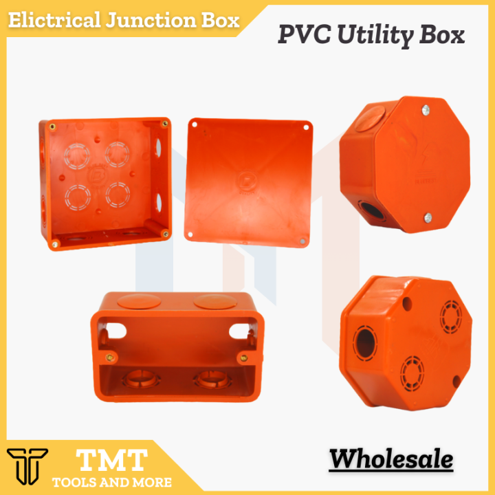 PVC Orange Square Elictrical Junction Box With Cover Utility Box pvc-orange-square-elictrical-junction-box-with-cover-utility-box