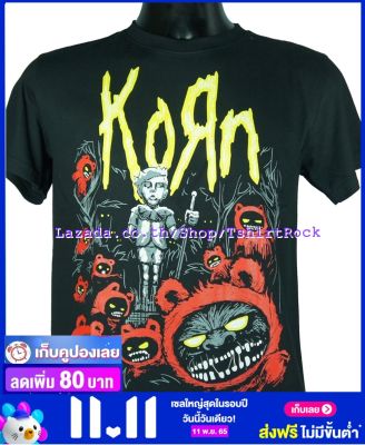 เสื้อวง KORN เสื้อยืดวงดนตรีร็อค เมทัล เสื้อร็อค คอร์น KON700 สินค้าในประเทศ