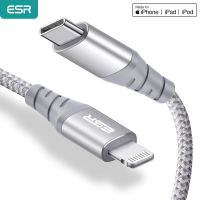 ESR สำหรับ Lightning Mfi Type C To L สายชาร์จเร็วสายสำหรับ12 11 Pro XR XS สูงสุดสำหรับสายเคเบิล USB Type C สำหรับ Ipad Pro 12.9เคสมือถือ