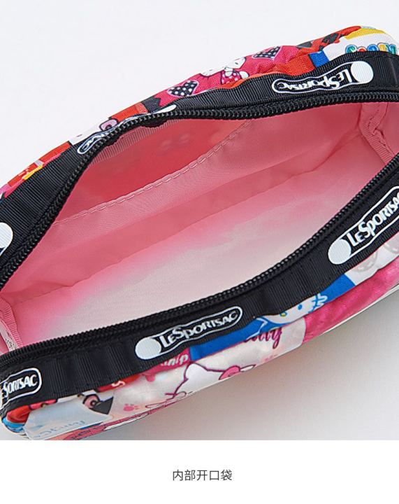 lesportsac-2023-hello-kitty-ร่วมแบรนด์การ์ตูนกระเป๋าเครื่องสำอางกระเป๋าเก็บกระเป๋าคลัทช์6511