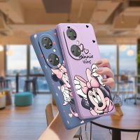 [Hot K] P50เคสสำหรับหัวเหว่ยโทรศัพท์ P40 Pro Lite P20 P30 Y9S Y9A Y9 Y6 Nova Y70 5T 9 5G สีชมพูมิกกี้เมาส์ดิสนีย์ปลอกเชือกน้ำ