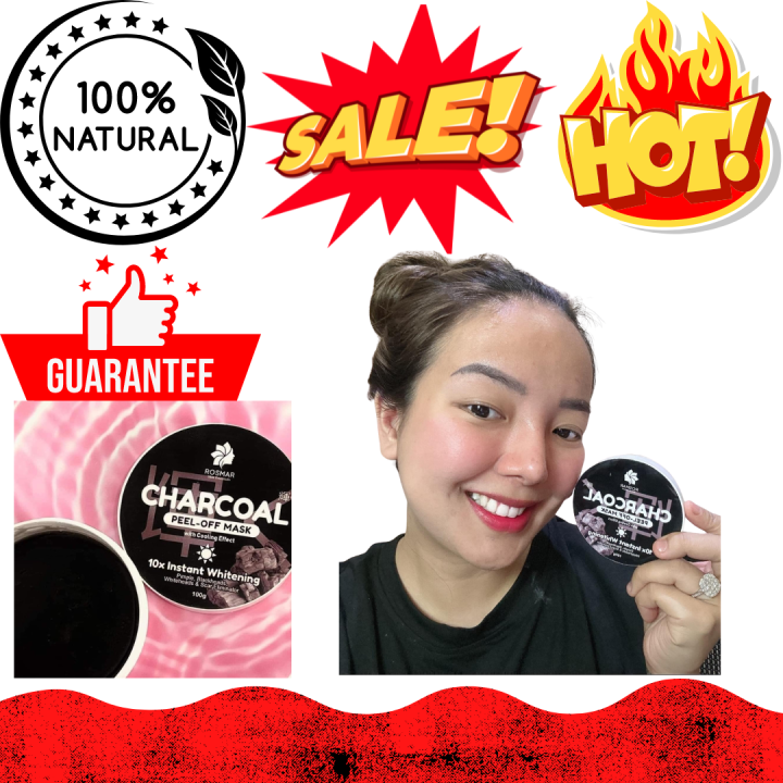 ROSMAR CHARCOAL PEEL OFF MASK 100G 10X INSTANT WHITENING Lazada PH
