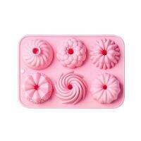 ซิลิโคน6ฟันผุเค้กที่แตกต่างกันไอศกรีมช็อกโกแลตแม่พิมพ์สบู่3D Cupcake Bakeware จานอบเค้ก Pan Mould