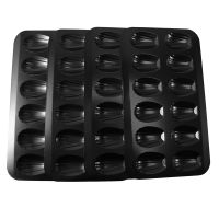 Non-Stick Madeleine Pot, Baking Mold 12 with Shell Cake Baking Tray Chocolate Non-Stick Baking Tray, Used for Oven Baking Black