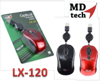 Mouse USB Opetical MD-TECH รุ่น LX-20 แบบเก็บสาย