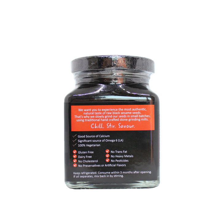 ครีมงาดำ-เนยงาดำ-เนยเจ-organic-tahini-black-sesame-seed-paste-200g-ครีมงาดำบด-ออร์แกนิค-100