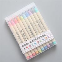 hot！【DT】 10Pcs Calligraphy Set Scrapbooking Crafts Soft side Lettering Markers Stationery