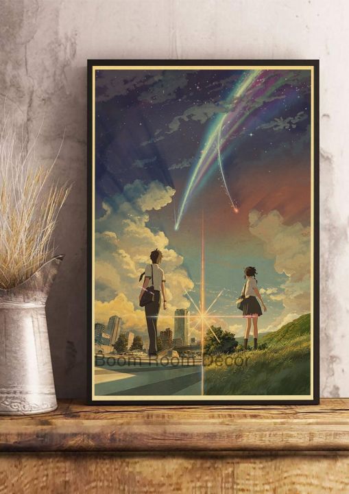 anime-movie-your-name-poster-cartoon-living-room-posters-wall-sticker-art-picture-decoration-chambre-nostalgia-bedroom-painting-wall-d-cor