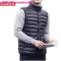 Asdsadsaaff FGKKS Marca Homens เสื้อกั๊กลง Casacos Novo Inverno Sem Mangas Leve Para Baixo Pato Masculino