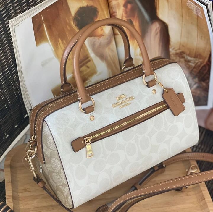 COACH®  Mini Rowan Satchel In Blocked Signature Canvas