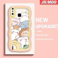 JIUMOO เคสสำหรับ Infinix Smart 4 4C สมาร์ทเคส X653ลายการ์ตูนน่ารักลายสัตว์คลื่นนุ่มแบบดั้งเดิมเคสขอบซิลิโคนโทรศัพท์คลุมทั้งหมดเลนส์กล้องเคสฝาหลังกรอบนิ่ม