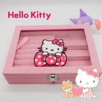 New Anime Kawaii Sanrio Hello Kitty Jewelry Box Girl My Melody Cinnamoroll Necklace Ring Bracelet Organizer Gift Box Wholesale