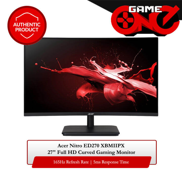 Acer Nitro EDO Series ED270 XBMIIPX 27" Full HD Curved Gaming Monitor ...