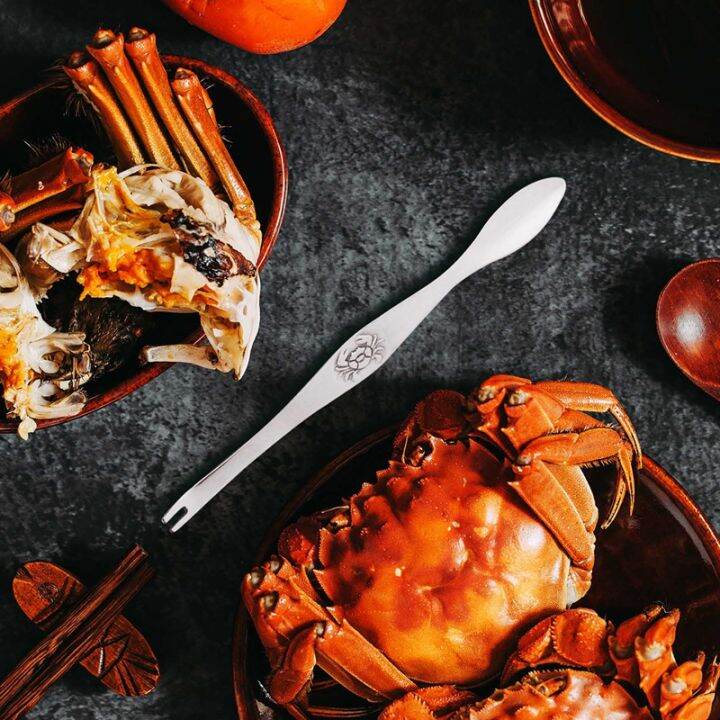 seafood-tool-crab-crackers-picks-spoons-stainless-steel-crab-peel-shrimp-tool-lobster-clamp-pliers-clip-pick-5pcs