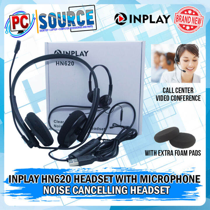 INPLAY HN620 HEADSET w/ Microphone Clear HD, Noise Cancelling Headset Good For Call Center