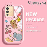 เคส Chenyyka สำหรับ VIVO V23 5G S12 5G V23i 5G เคสลายการ์ตูนสัตว์น่ารักสีสันสดใสใหม่เคสโทรศัพท์โปร่งใสกันกระแทกปิศาจน้อยที่สร้างสรรค์เคสป้องกันเลนส์กล้องถ่ายรูปซิลิโคนนิ่ม