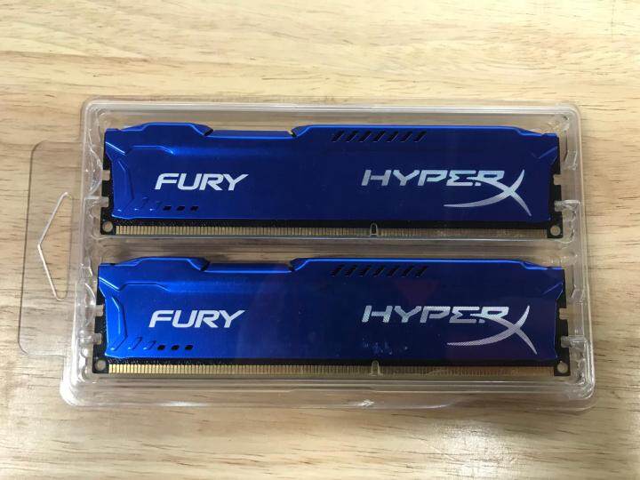 8GB (4GBx2) DDR3/1600 RAM PC (แรมพีซี) KINGSTON HyperX FURY BLUE ...