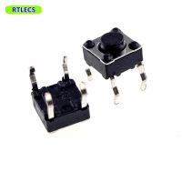 100PCS Normal Closed Tact Switch 6X6X4.3 DIP Vertical Tactile Push Button Switch Through Hole Force 250g