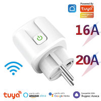 16A AC100-240V 20A ในยุโรปปลั๊กอัจฉริยะ Tuya สมาร์ทไลฟ์แอปปลั๊กสมาร์ทไวไฟปลั๊กอัจฉริยะปลั๊กพลังงาน Wifi กับเต้าเสียบไฟฟ้าทำงานร่วมกับ Alexa Google Home