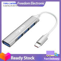 USB ฮับ4ฮับ USB พอร์ต USB บางมินิอะแดปเตอร์ข้อมูลดองเกิลมีพอร์ตพร้อมสายเคเบิลสำหรับแฟลชไดร์ฟเครื่องพิมพ์แล็ปท็อป PC