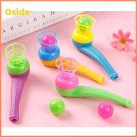 OSIDE 10PCS พลาสติกทำจากพลาสติก ที่แขวนไว้ สำหรับเด็กๆ การฝึกสมดุล ลูกบอลก้านลมหายใจ ลูกบอลเป่าลอย ของเล่นเป่าท่อ