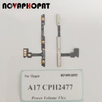 Novaphopat สำหรับ Oppo A17 CPH2477 / A17k CPH2471ปุ่มเปิดปิดที่ปรับเสียงขึ้นลงริบบิ้นสายเคเบิลงอได้ปุ่มเปิด/ปิดไอโฟน