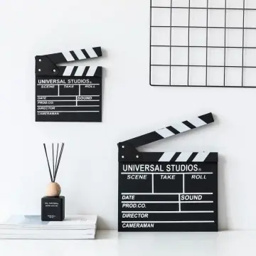 Movie TV Directors Black Clapper Action Cut Board Slate Prop