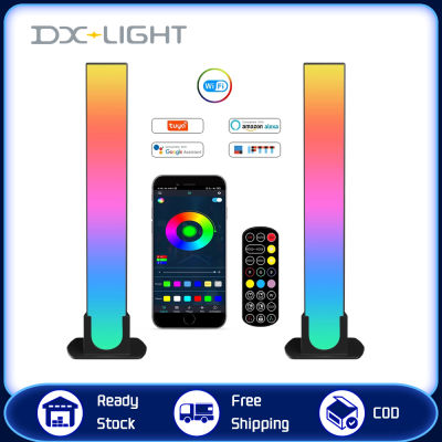 แถบควบคุมไฟเสียง RGB DX-LIGHT บรรยากาศตั้งโต๊ะเพลงไฟ LED บรรยากาศตั้งโต๊ะควบคุมด้วยแอปโคมไฟหลอดไฟสีสร้างบรรยากาศ
