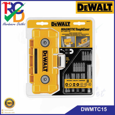 DEWALT กล่องใส่อุปกรณ์ช่าง(แม่เหล็ก) DWMTC15 15PCS. PH/PZ Magbox (Yellow) Set